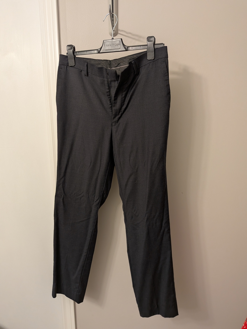 Men's Wool Classic Wool Black Dress Pants